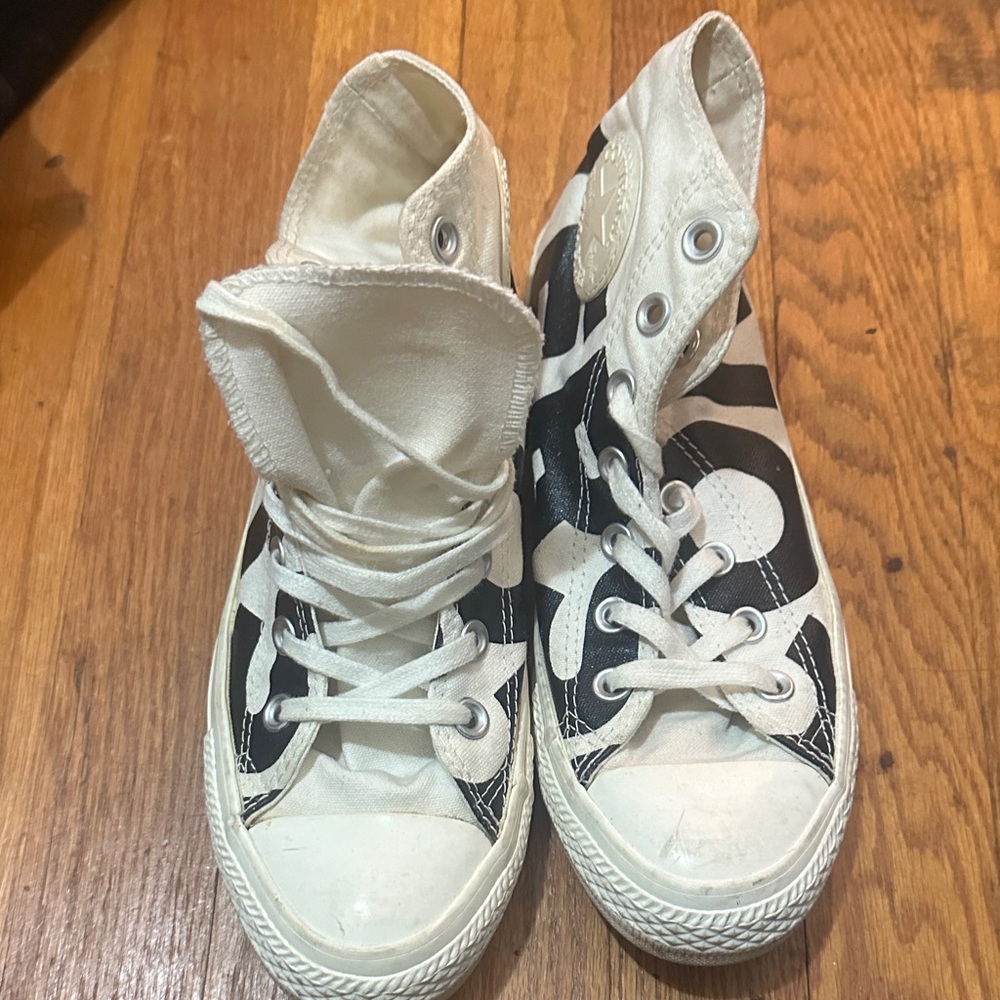 Polka Dot High-Top Sneakers